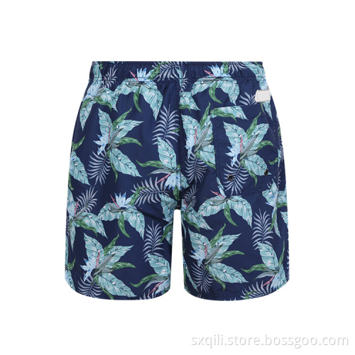 Blue Custom Sublimation Swim Trunks Male Beach Shorts
